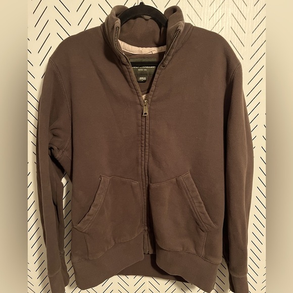 Eddie Bauer Men's Brown Full Zip Sherpa Lined Sweatshirt - Picture 1 of 10